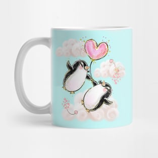 Cute penguins couple Mug